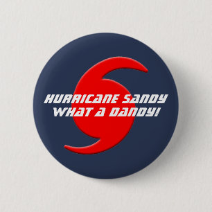 Macaron Rond 5 Cm Ouragan Sandy - ce qui un dandy !