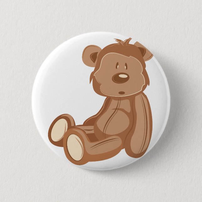Macaron Rond 5 Cm Ours de nounours (Devant)
