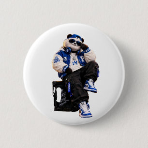 Macaron Rond 5 Cm Ours en peluche Teddy Cool Hip Hop Épinglette rond