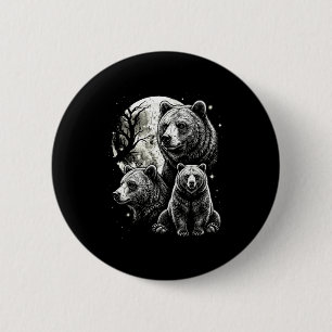 Macaron Rond 5 Cm Ours esthétique vintage style années 90 y2k faune 