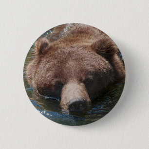 Macaron Rond 5 Cm Ours grizzly