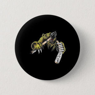 Macaron Rond 5 Cm Ours Grizzly Éclatant Bien Que Mordant Bâton de Ho