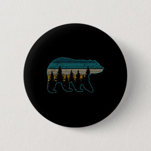 Macaron Rond 5 Cm Ours Nature Grizzly Brun Ours Noir Randonnée Chass