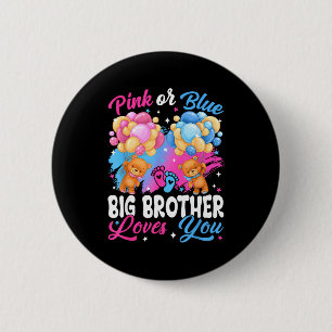Macaron Rond 5 Cm Ours Nk Ou Bleu Grand Frère T'aime Révélation De G