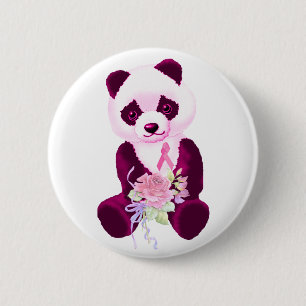 Macaron Rond 5 Cm Ours panda rose de ruban