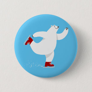 Macaron Rond 5 Cm Ours polaire sur glace