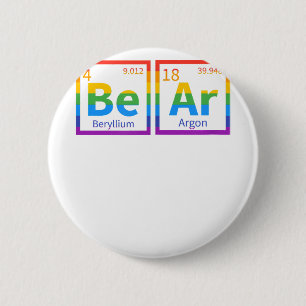 Macaron Rond 5 Cm Ours Tableau Périodique Ours Gay Ours LGBT Pride A