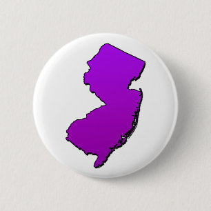 Macaron Rond 5 Cm Outline pourpre du New Jersey