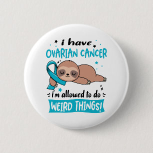 Macaron Rond 5 Cm Ovarian Cancer Awareness Month Ribbon Venin