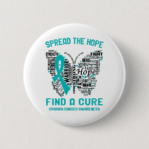 Macaron Rond 5 Cm Ovarian Cancer Awareness Month Ribbon Venin