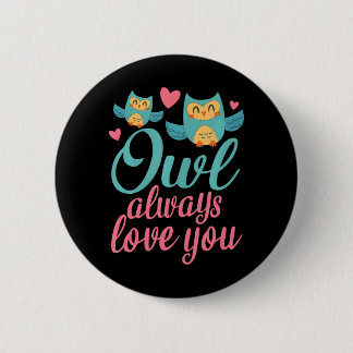 Macaron Rond 5 Cm OWL TOUJOURS VOUS AIMER mignonne Dire des fors