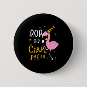 Macaron Rond 5 Cm P Le Champagne C'est la Nouvelle Année ! Drin Flam