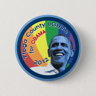Macaron Rond 5 Cm PA LGBTs du comté de Tioga pour Obama 2012 2,25"