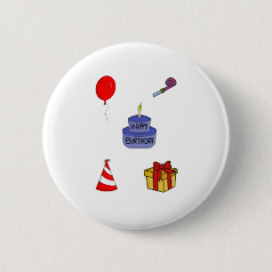 Macaron Rond 5 Cm Pack anniversaire