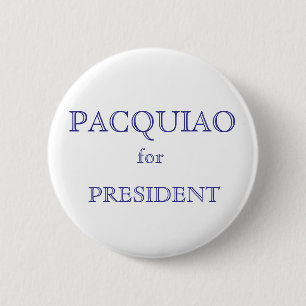 Macaron Rond 5 Cm PACQUIAO, pour, PRÉSIDENT