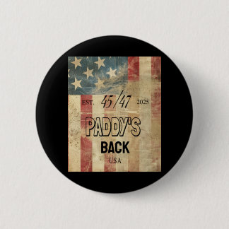 Macaron Rond 5 Cm Paddy's Back Funny Trump2