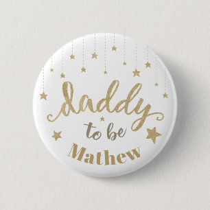 Macaron Rond 5 Cm Pailleté d'or petite étoile scintillante Baby Show