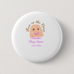 Macaron Rond 5 Cm Pain dans le four beige boulette baby shower rose