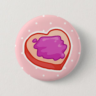 Macaron Rond 5 Cm Pain grillé I <3