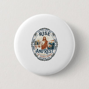 Macaron Rond 5 Cm Pain Jésus au levain Communauté Chemise Foi basée