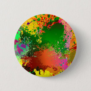Macaron Rond 5 Cm Paint Splatter
