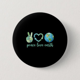 Macaron Rond 5 Cm Paix amour terre éco amical nature journée de la t