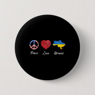 Macaron Rond 5 Cm Paix Amour Ukraine Drapeau Usa Drapeau Ukraine