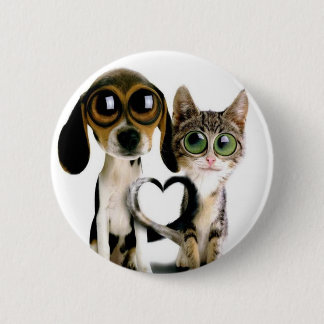Macaron Rond 5 Cm paix d'amour de chiot