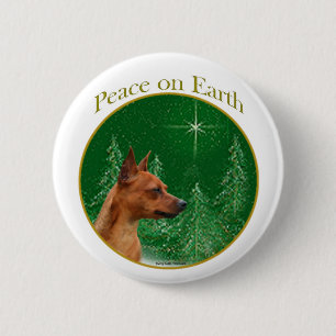 Macaron Rond 5 Cm Paix de Pinscher miniature