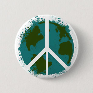Macaron Rond 5 Cm Paix du monde