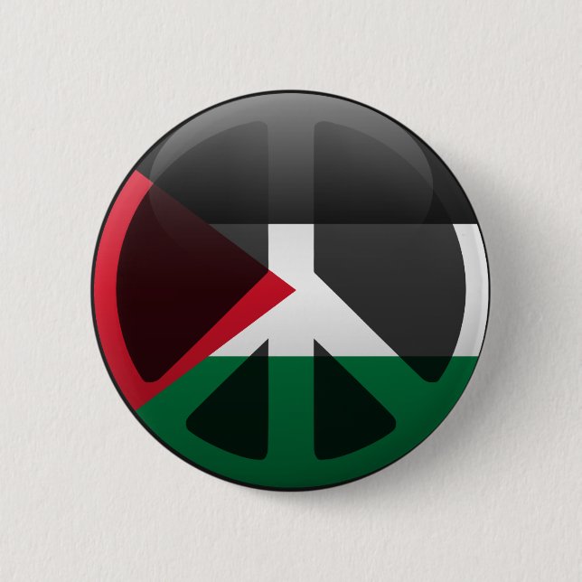 Macaron Rond 5 Cm Paix en Palestine (Devant)