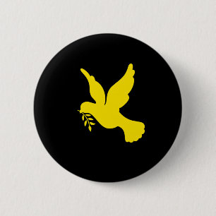 Macaron Rond 5 Cm Paix en Ukraine Colombe Priez pour le drapeau de l
