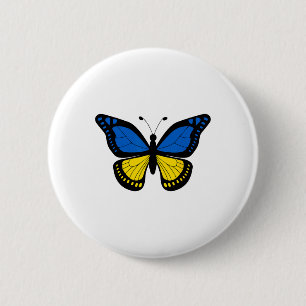 Macaron Rond 5 Cm Paix en Ukraine pour les femmes Drapeau ukrainien