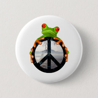Macaron Rond 5 Cm paix frog1