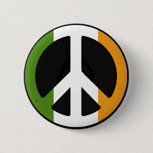 Macaron Rond 5 Cm Paix irlandaise