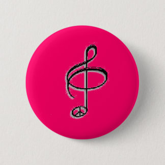 Macaron Rond 5 Cm paix par la musique