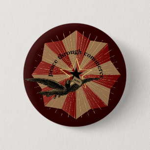 Macaron Rond 5 Cm Paix par le bouton de commerce