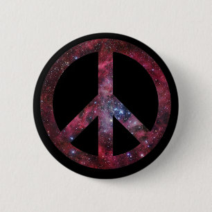 Macaron Rond 5 Cm Paix pour tout l'univers