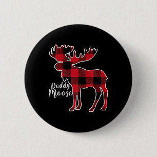 Macaron Rond 5 Cm Pajama de famille correspondant au buffle rouge de