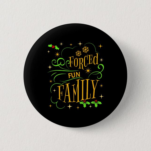 Macaron Rond 5 Cm Pajamas de Noël Fun Family Forcé Light Père Noël H (Devant)
