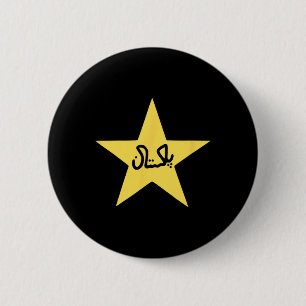 Macaron Rond 5 Cm Pakistan Drapeau Pakistan Étoile Cricket Hommes Fe