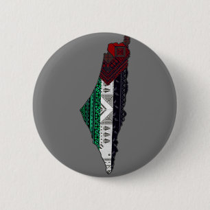 Macaron Rond 5 Cm Palestine Broderie tatreez drapeau Motif gratuit