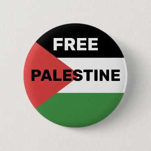 MACARON ROND 5 CM PALESTINE GRATUITE DRAPEAU ROUGE NOIR VERT BLANC