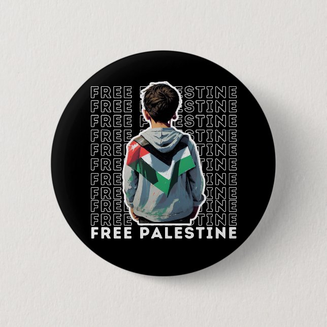 MACARON ROND 5 CM PALESTINE LIBRE (Devant)