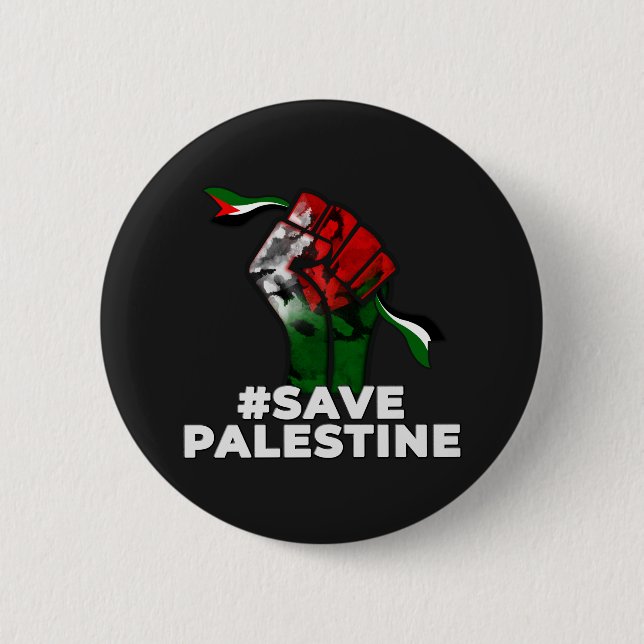 Macaron Rond 5 Cm palestine T-shirt , save palestine (Devant)