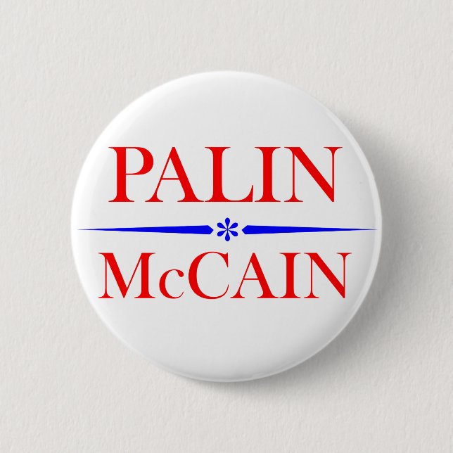 Macaron Rond 5 Cm Palin Mccain (Devant)