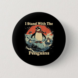 Macaron Rond 5 Cm Palmes En Haut Je Me Trouve Avec Les Pingouins