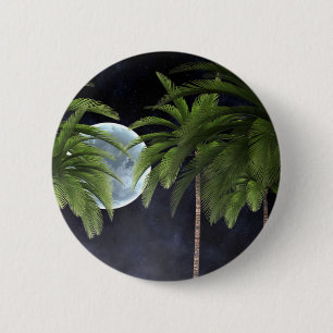 Macaron Rond 5 Cm Palmiers contre la lune