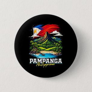 Macaron Rond 5 Cm Pampanga Philippines Souvenir Drapeau Philippin 