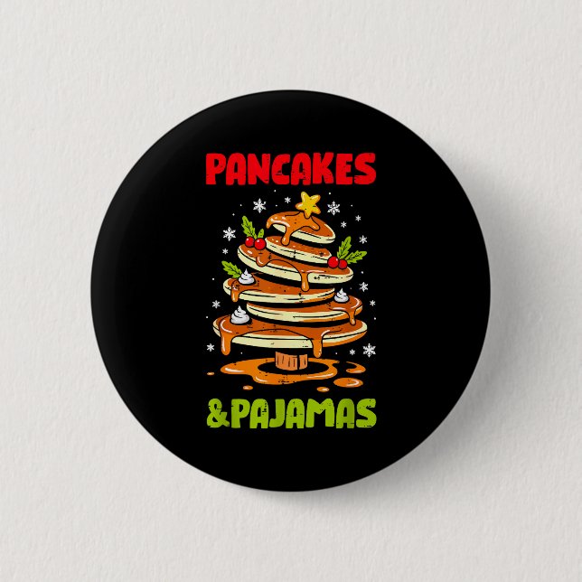 Macaron Rond 5 Cm Pancakes And Pajamas Christmas Pancake Men Women K (Devant)